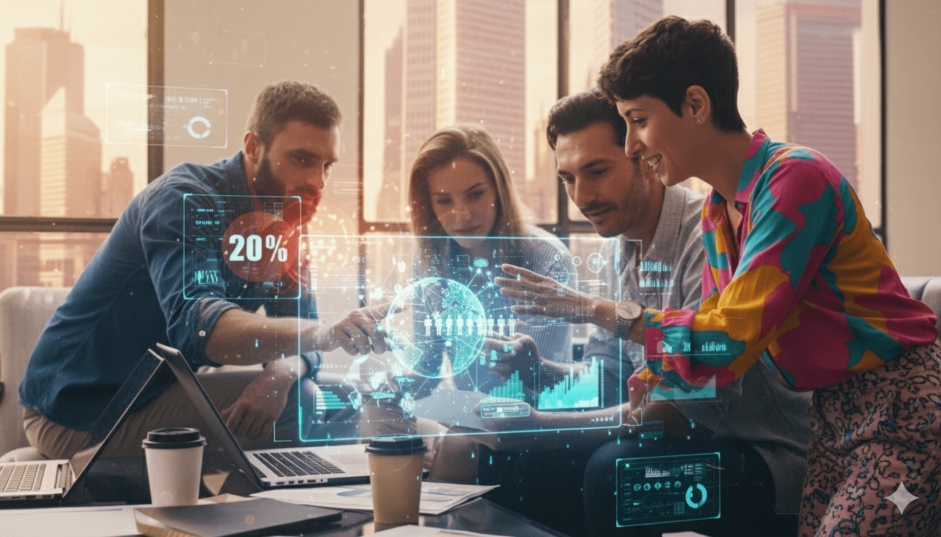 Business transformation background